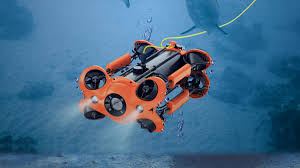 Chasing M2 Pro underwater drone performing boat hull inspection with robotic claw