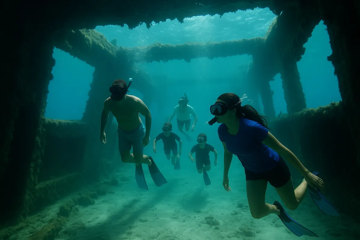 Recreational underwater video capture showing marine life